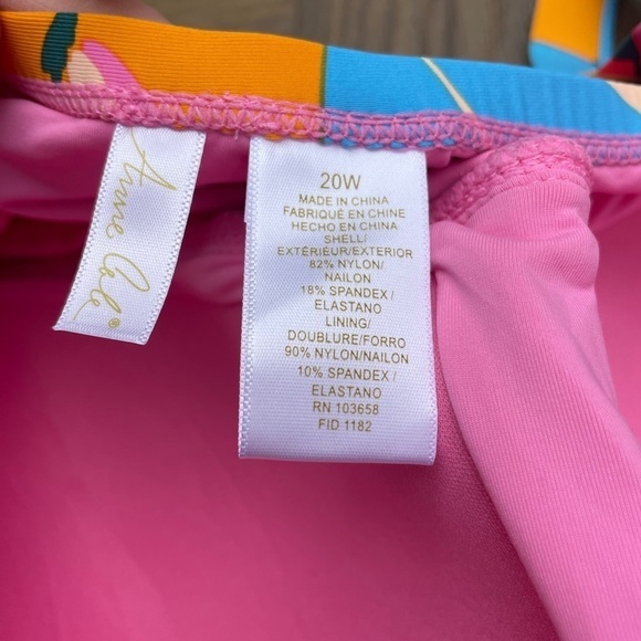 Anne Cole PLUMERIA MULTI Twist-Front Strapless One-Piece Swimsuit, US 20W - Picture 10 of 10